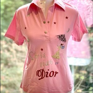 NWT 2008 Christian Dior Pink Polo